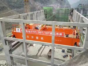 為中國電建浩口水電站制造的275T橋機